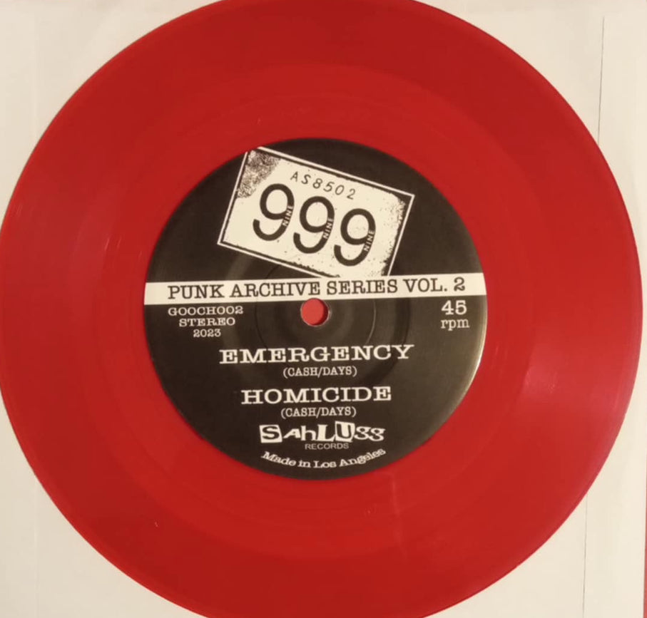 999 Emergency/Homicide 7" Red Vinyl (2003 Radio Sessions)
