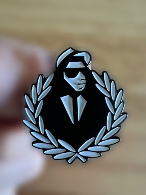 The Specials Walt Jabsco Laurels Enamel Pin Badge – Handcrafted Punk Style Accessory for Music & Skate Enthusiasts